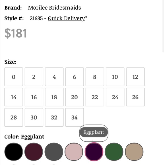 Plum/eggplant velvet stretch bridesmaid dress - Picture 5 of 7